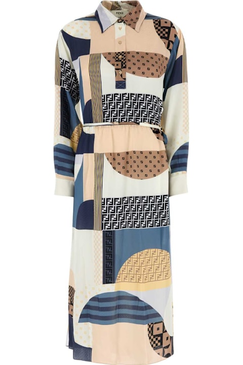 Clothing for Women Fendi Printed Silk Dress