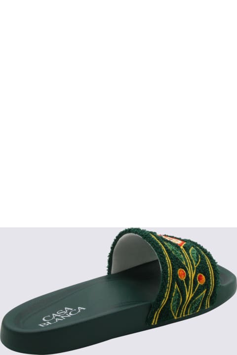 Other Shoes for Men Casablanca Green Multicolour Slides