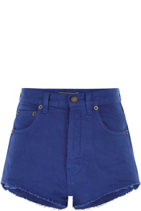 Fashion for Women Saint Laurent Electric Blue Denim Shorts