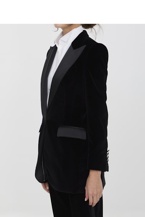 Dolce & Gabbana Coats & Jackets for Women Dolce & Gabbana Velvet Tuxedo Jacket