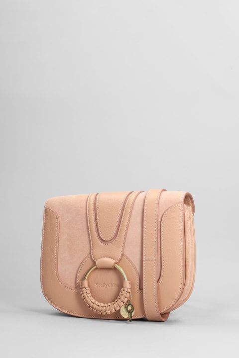 See by Chloé Totes for Women See by Chloé Hana Shoulder Bag In Rose-pink Suede And Leather
