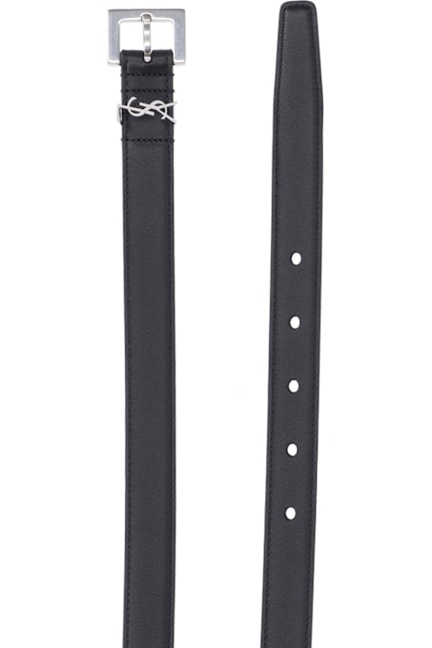 Saint Laurent Logo Thin Belt