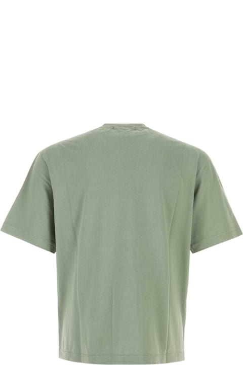 Topwear for Men Stone Island Sage Green Cotton T-shirt