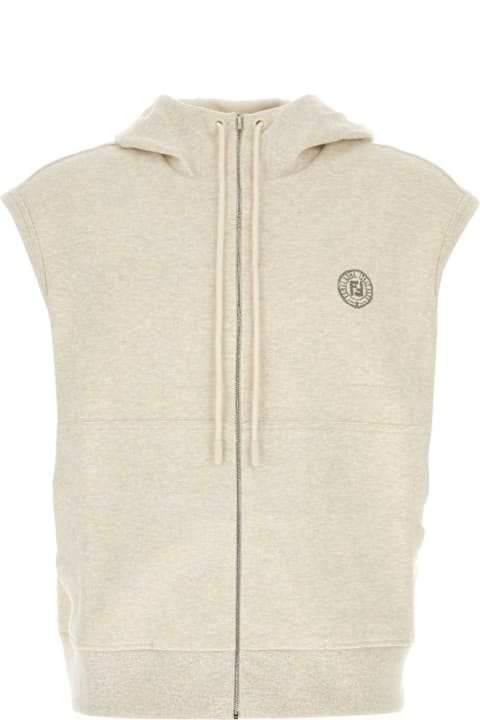 Fendi for Men Fendi Melange Crema Stretch Sweatshirt
