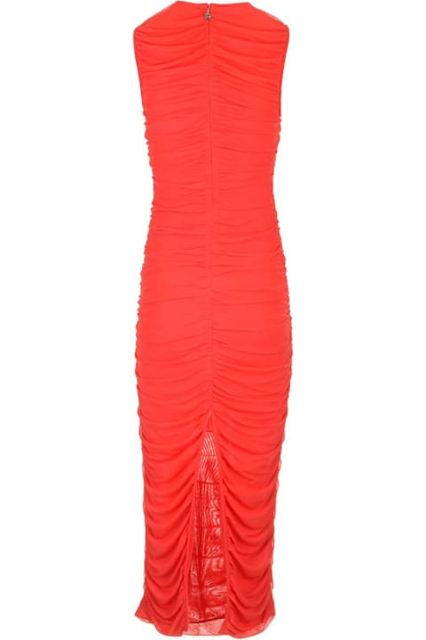 Homeware Rotate by Birger Christensen Red Midi Dress With Ruffles