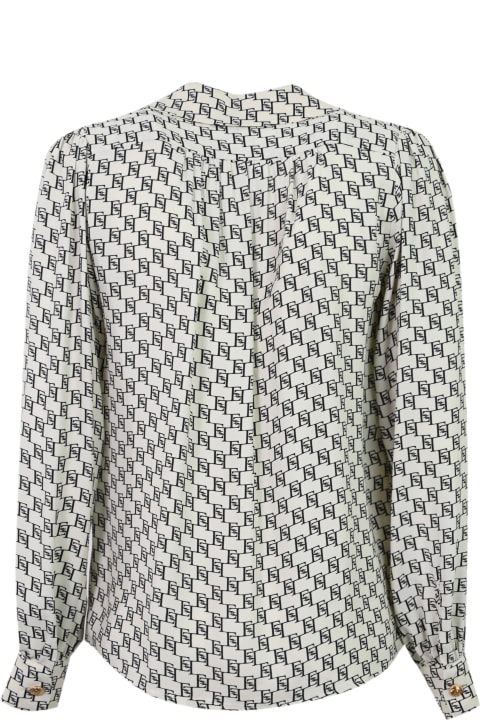 Elisabetta Franchi Topwear for Women Elisabetta Franchi Georgette Shirt With Logo Print