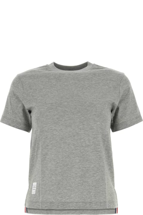 Thom Browne Topwear for Women Thom Browne Grey Cotton T-shirt