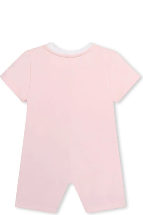 Topwear for Baby Girls Givenchy Pink Playsuit With Givenchy 4g Print
