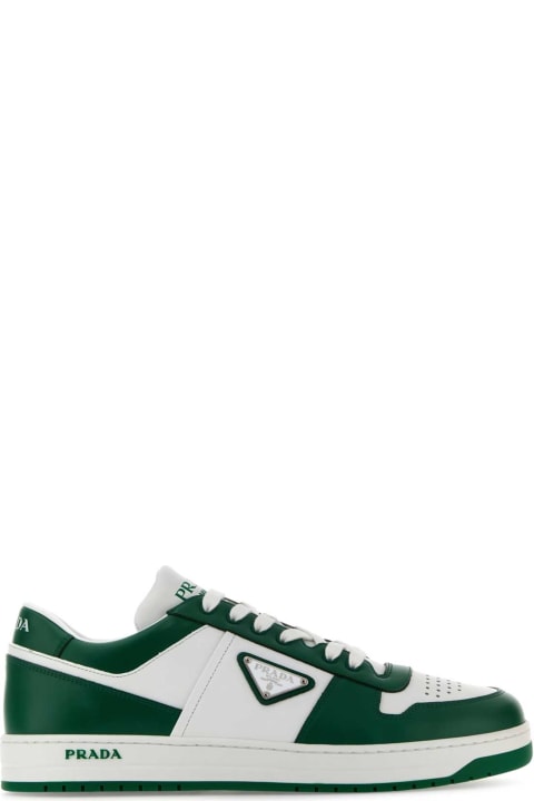 Prada for Men Prada Two-tone Leather Downtown Sneakers