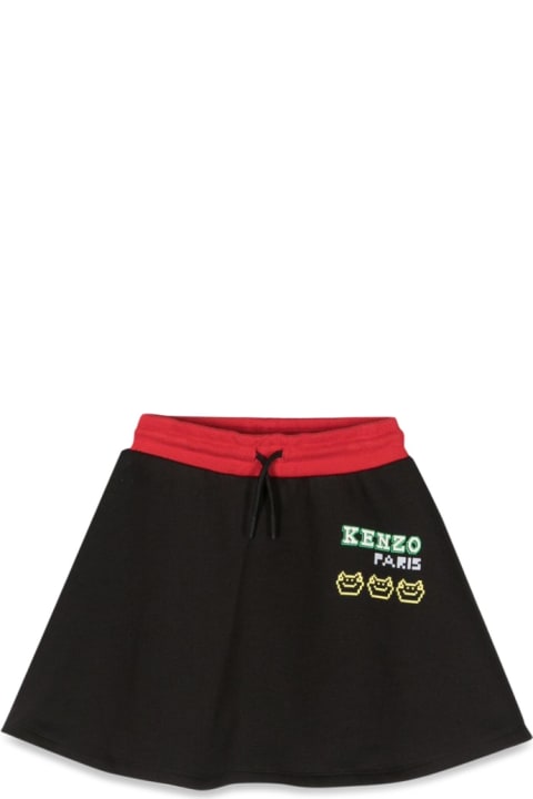 Kenzo Kids Kenzo Kids Flared Skirt With Drawstring