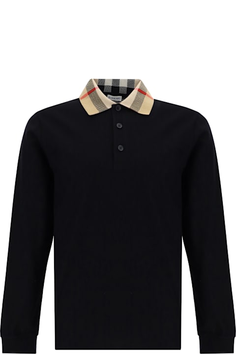 Topwear for Men Burberry Long Sleeve Polo Shirt