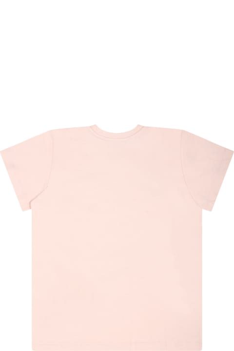 Gucci Topwear for Baby Boys Gucci Pink T-shirt For Baby Girl With Logo Gucci 1921