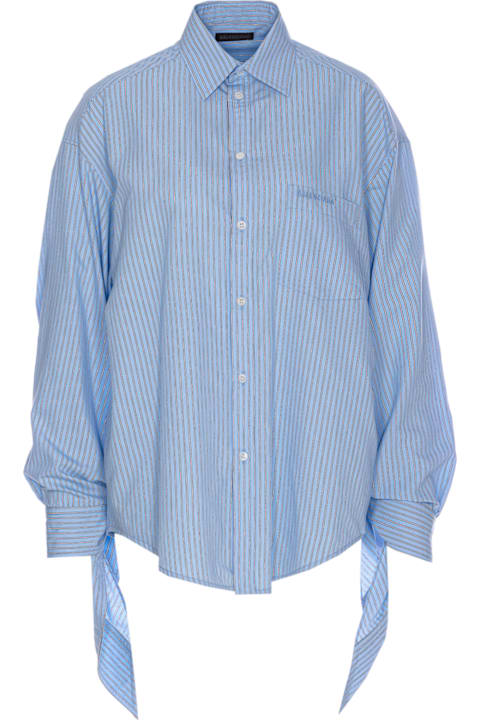 آخر صيحات الموضة من السيدات Balenciaga Knotted Cuff Blouse