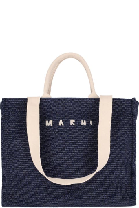 ウィメンズ新着アイテム Marni Logo Embroidered Top Handle Bag