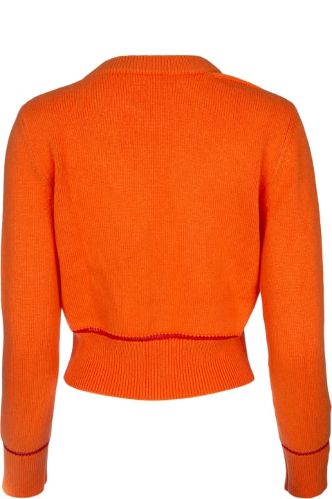 Alexander McQueen Sweaters for Women Alexander McQueen Orange Wool Cardigan