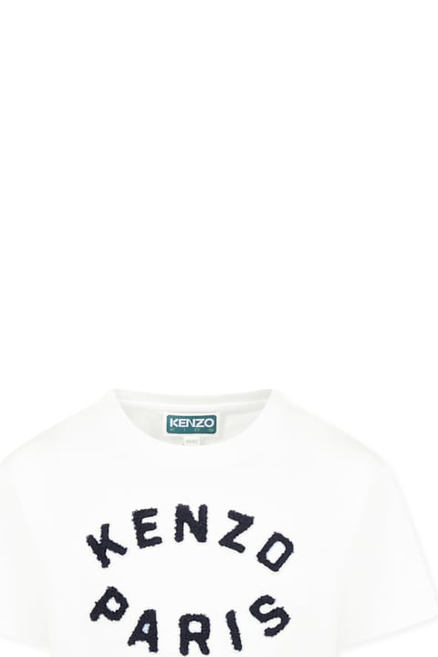 Homeware Kenzo Kids White T-shirt For Kids With Logo