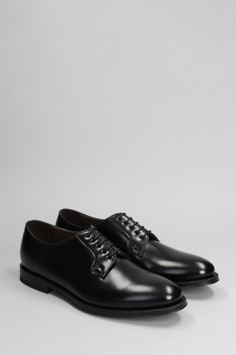 Green George Shoes for Men Green George Lace Up Shoes In Black Leather
