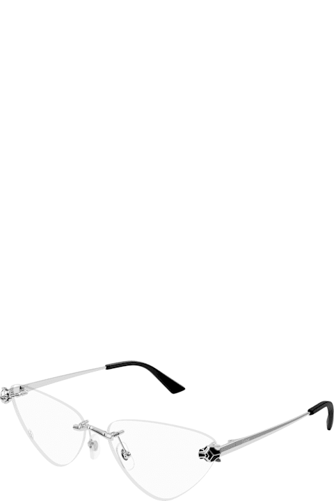 Homeware Cartier Eyewear Panthère De Cartier Ct0448o-002 - Silver Rx Glasses