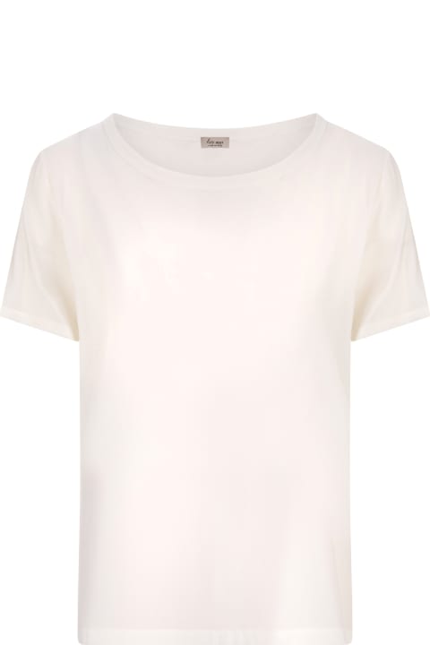 Her Shirt Topwear for Women Her Shirt White Silk T-shirt