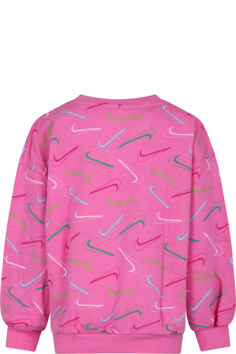 ガールズ Nikeのニットウェア＆スウェットシャツ Nike Fuchsia Sweatshirt For Girl With Iconic Swoosh