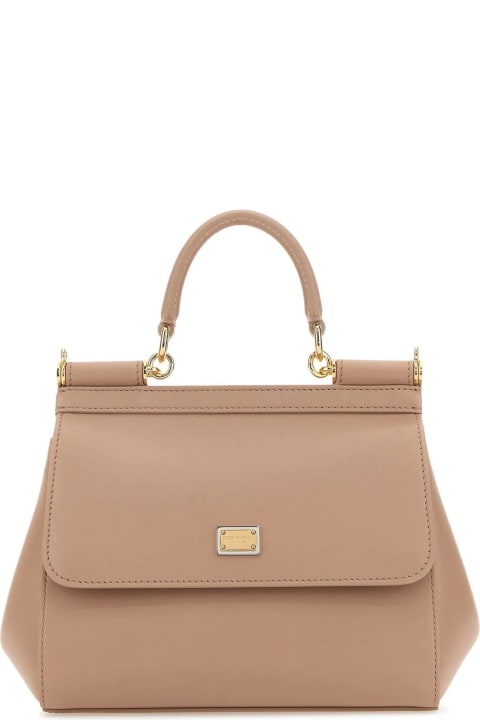 Dolce & Gabbana Totes for Women Dolce & Gabbana Skin Pink Leather Medium Sicily Handbag