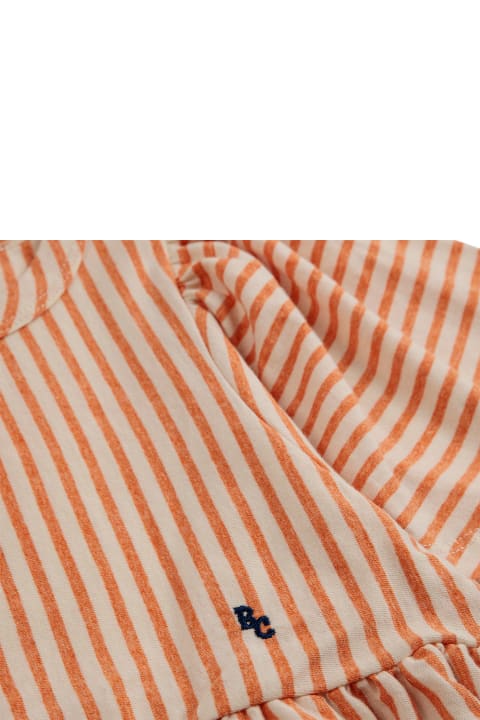 Dresses for Girls Bobo Choses Orange Dress For Girl With Stripes