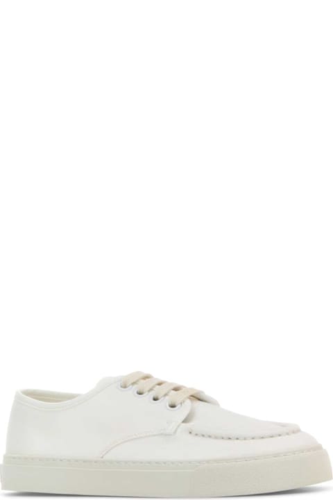 Prada for Men Prada White Canvas Sneakers