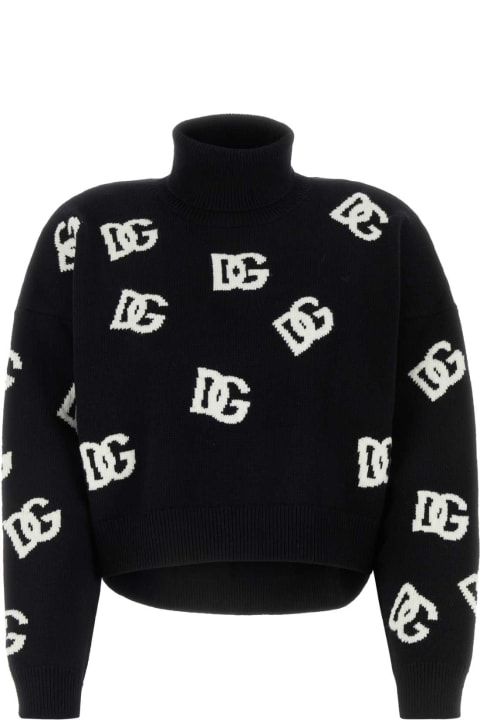 آخر صيحات الموضة من السيدات Dolce & Gabbana Embroidered Wool Sweater