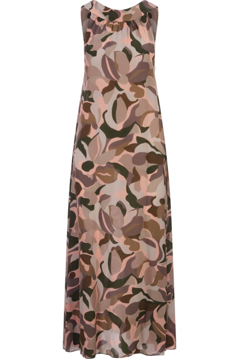 Aspesi for Women Aspesi Multicoloured Crepe De Chine Long Dress