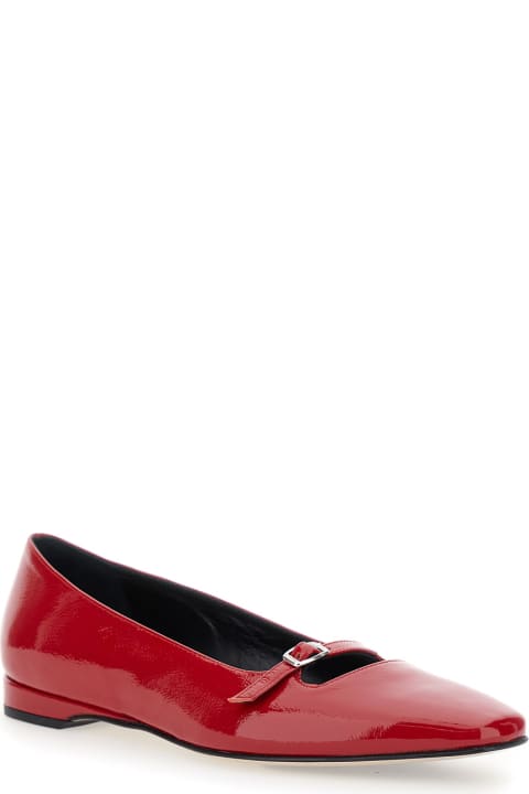 Fashion for Women Carel 'emilie' Red Ballet Flats With Buckle In Patent Leather Woman