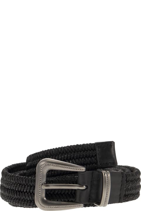 Brunello Cucinelli Belts for Men Brunello Cucinelli Rustic Woven Linen Belt