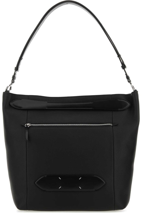 Maison Margiela Bags for Women Maison Margiela Black Leather Soft 5ac Shopping Bag
