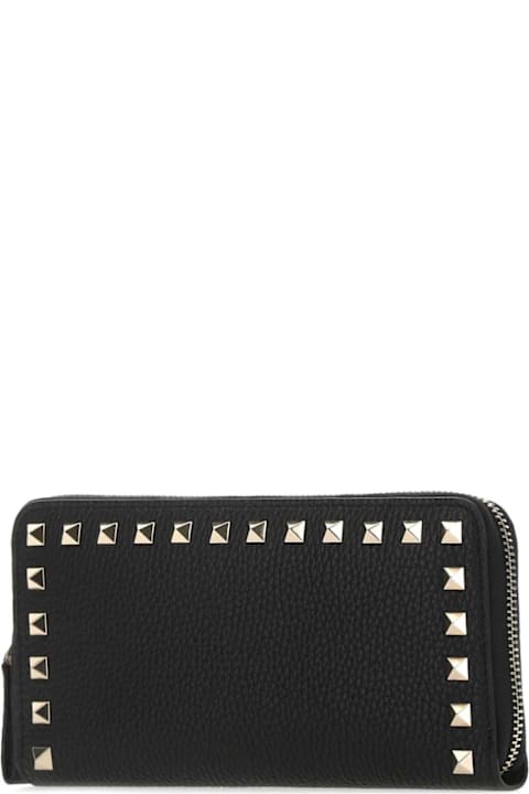 Valentino Garavani Accessories for Women Valentino Garavani Black Leather Rockstud Wallet