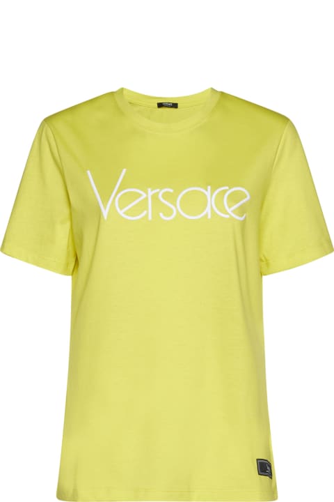 Versace Topwear for Women Versace Logo Embroidery T-shirt