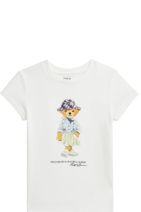 Ralph Lauren for Kids Ralph Lauren Bear Polo T-shirt In Cotton Jersey