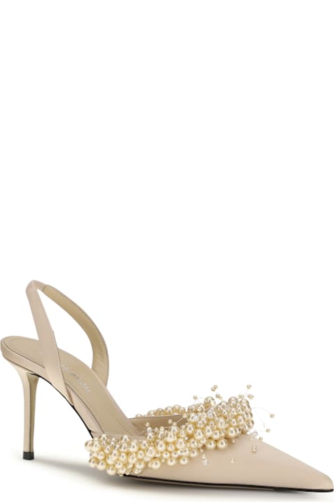 Mach & Mach Slingback Pumps With Pearls
