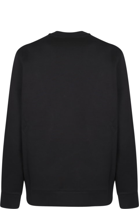 Moncler Fleeces & Tracksuits for Men Moncler Logo Patch Black Sweatshirt