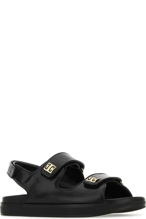 Givenchy Sale for Women Givenchy Black Leather 4g Sandals