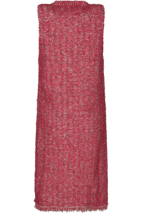 Fashion for Women Lanvin Fringe Trimmed Tweed Sleeveless Dress