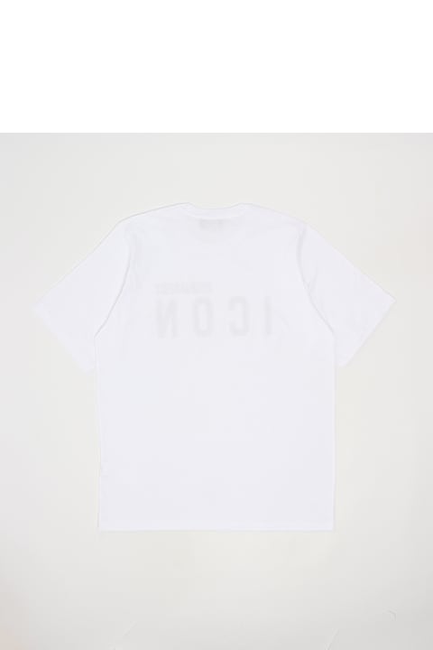 Dsquared2 قمصان بياقة دائرية وقمصان البولو لـ بنات Dsquared2 Slouch Fit Icon T-shirt T-shirt