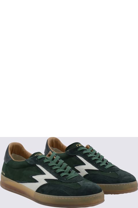 M.O.A. master of arts for Kids M.O.A. master of arts Dark Green Leather Sneakers