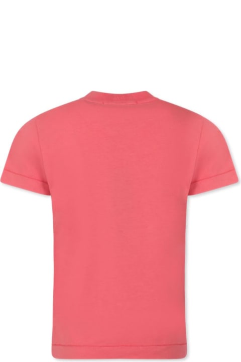أدوات منزلية Stone Island Junior Red T-shirt With Round Neck And Logo Patch On The Front In Cotton Boy