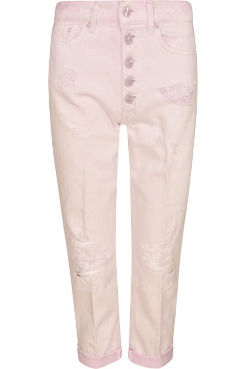 Dondup Pants & Shorts for Women Dondup Buttoned Cropped Jeans