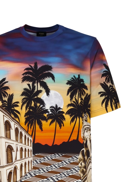 Fendi لـ Men Fendi T-shirt Summer In Roma