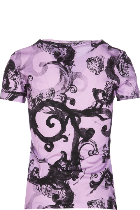 Fashion for Women Versace Jeans Couture Watercolour Couture T-shirt