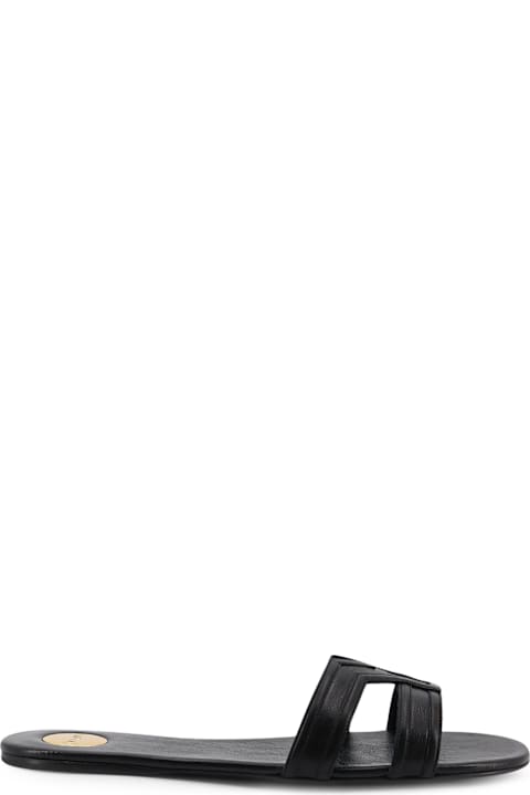 Saint Laurent Mabrouka Leather Sandals