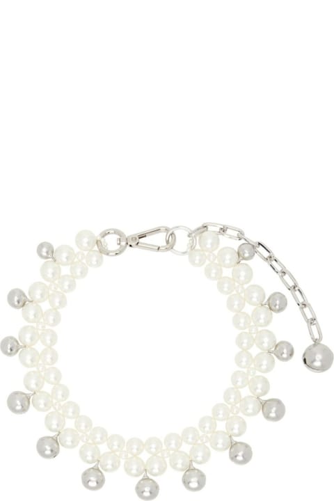 Simone Rocha Necklaces for Women Simone Rocha Double Bell Charm And Pearl Necklace