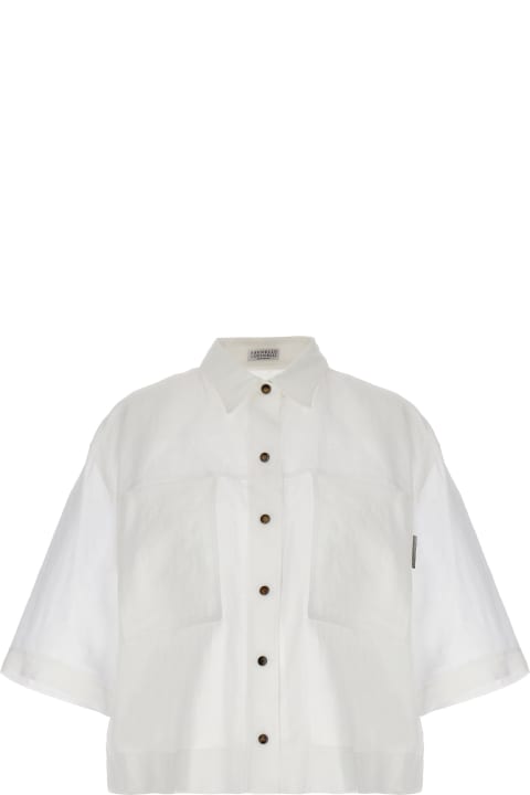 ウィメンズ Brunello Cucinelliのトップス Brunello Cucinelli Semi-transparent Shirt