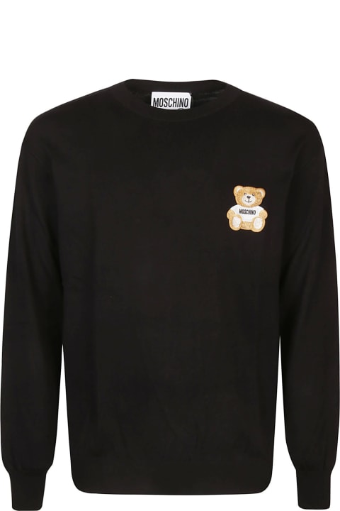 Fashion for Men Moschino Embroidery Bear Sweater