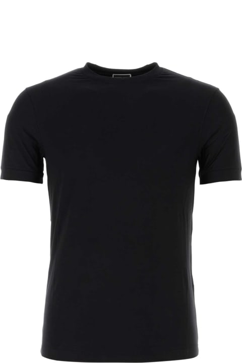 Giorgio Armani for Men Giorgio Armani Black Stretch Viscose T-shirt